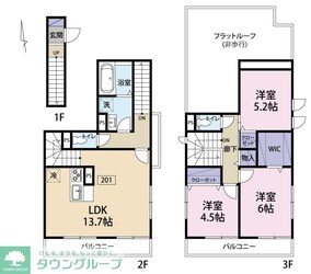 (仮称)世田谷区上野毛3丁目計画の物件間取画像